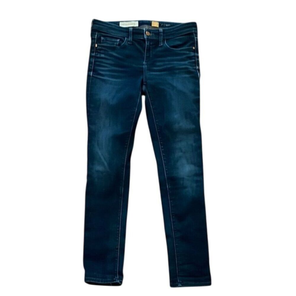 Pilcro Fit Serif Denim Skinny Blue Jeans Womens Size 28 Dark Wash Anthropologie